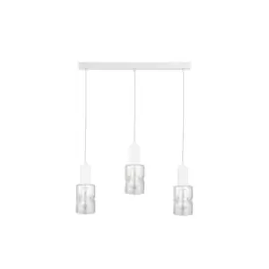 Cross Bar Pendant Ceiling Light White, 60cm, 3x E27