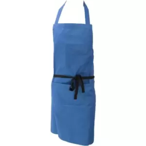 Dennys Ladies/Womens Polycotton Bib Workwear Apron With Pocket (Pack of 2) (One Size) (Sapphire) - Sapphire