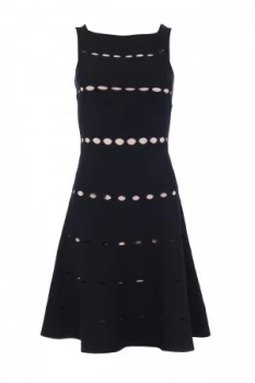 French Connection Ruby Crepe Knit Dress Black