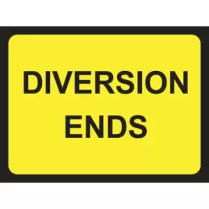 Zintec 1050 x 750mm Diversion Ends Road Sign with Relevant Frame