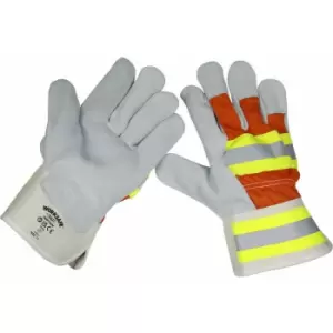 Loops - pair Reflective Riggers Gauntlets - Dual Coloured Backing - Reflective Bands