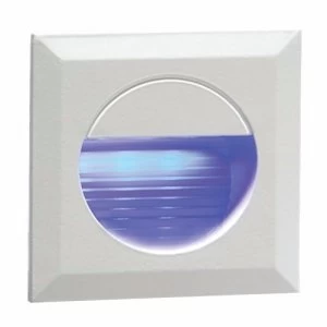 KnightsBridge IP54 Square LED Recessed Stair and Wall Guide Light - Blue