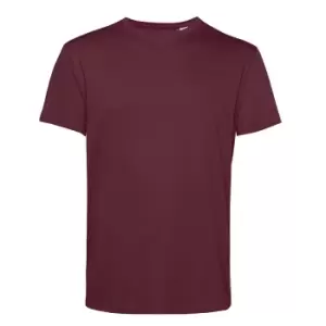 B&C Mens Organic E150 T-Shirt (XS) (Burgundy)