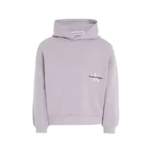 Calvin Klein Jeans Monogram Off Placed Hoodie - Purple