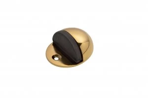 Wickes Floor Mounted Door Stop - Brass