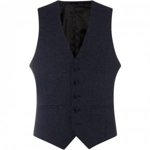 Kenneth Cole Portland Slim Fit Denim Texture Suit Waistcoat - Navy