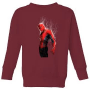 Marvel Spider-man Web Wrap Kids Sweatshirt - Burgundy - 3-4 Years - Burgundy