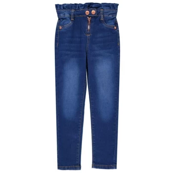 Firetrap Hight Waisted Zip Jeans Infant Girls - Bright Blue