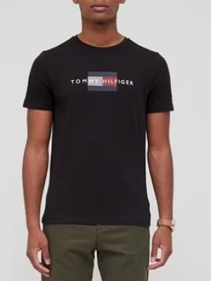 Tommy Hilfiger Lines Hilfiger T-Shirt, Black, Size S, Men