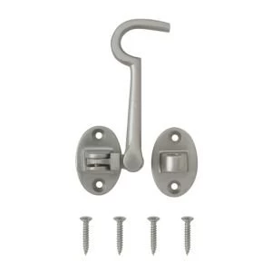 BQ Galvanised Nickel Effect Brass Cabin Hook