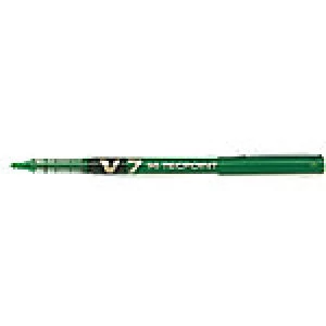 Pilot V7 Hi-Techpoint Rollerball Pen Medium 0.4mm Green Pack of 12