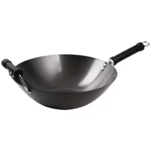 Non Stick Flat Base Wok 356mm - K250 - Kitchen Craft