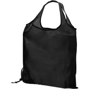 Bullet Scrunchy Shopping Tote Bag (One Size) (Solid Black) - Solid Black