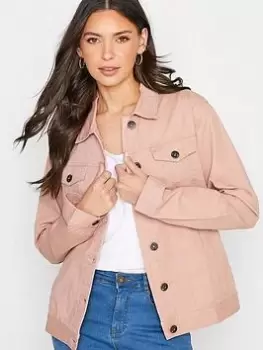 Long Tall Sally Denim Jacket - Pale Pink, Size 26-28, Women