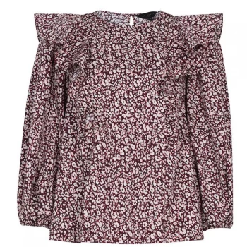 Ted Baker Sanja Frill Blouse - Dp Purple