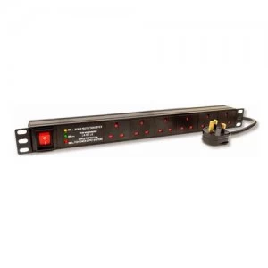 Dynamode PDU-6WS-H-SP-1U-3M power distribution unit (PDU) Black 6 AC outlet(s)