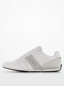 BOSS Saturn Low Profile Trainers - White, Size 9, Men