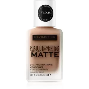 Revolution Relove Super Matte Foundation Long-Lasting Mattifying Foundation Shade F12.5 24 ml