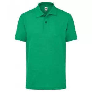 Fruit Of The Loom Childrens/Kids Poly/Cotton Pique Polo Shirt (12-13 Years) (Heather Green)