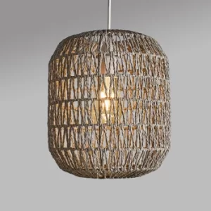 Cabral Grey Rattan Pendant Shade