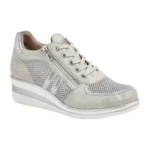 Cipriata Womens Lace And Zip Trainers (4 UK) (Silver)