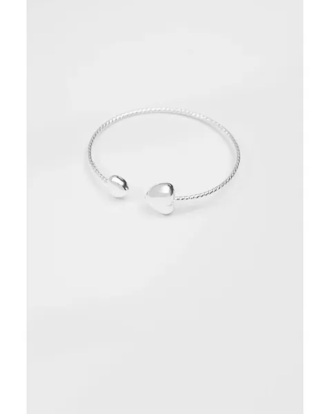 Simply Silver Recycled Heart Cuff