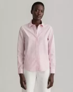 GANT Women Regular Fit Gingham Broadcloth Shirt (36) Pink