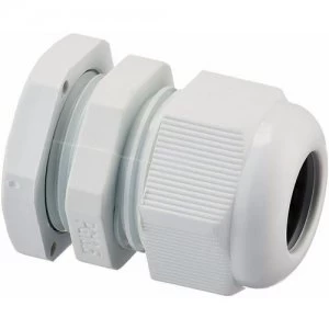 Zexum PG13.5 IP68 Nylon Cable Gland with Locknut - Grey