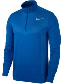 Mens Nike Dri FIT Knit Half Zip Jumper Royal Blue