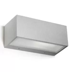 Nemesis Aluminium 1 Light Outdoor Wall Light Grey IP54, E27