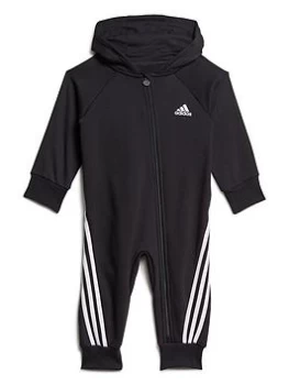 Boys, adidas Infant Unisex Future Icons All In One - Black/White, Size 18-24 Months