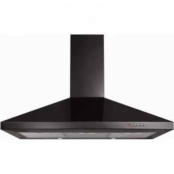 CDA 90cm Chimney Cooker Hood - Black