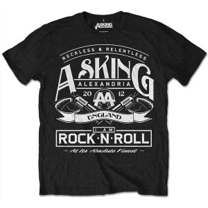 Asking Alexandria - Rock N' Roll Unisex XX-Large T-Shirt - Black