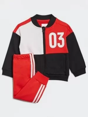 Boys, adidas Disney Mickey Mouse Jogger Set, Black/Red/White, Size 3-4 Years