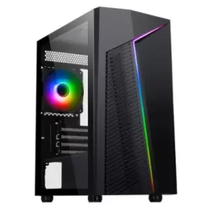 Spire Alpha Gaming Case w/ Glass Window Micro ATX ARGB Front Strip...