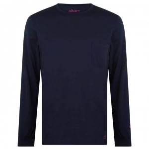 Albam Utility Pocket Long Sleeve T-Shirt - Navy