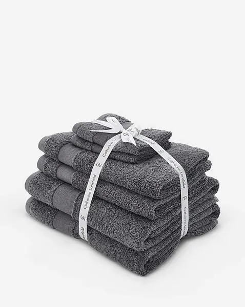 Anti Bacterial 6 Piece Towel Bale Charcoal HH66601