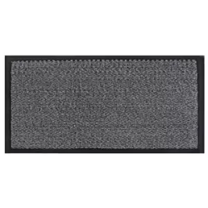 JVL Heavy Duty Commodore Backed Barrier Door Floor Mat Grey/Black 80 x 140 cm