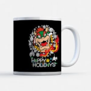 Nintendo Super Mario Bowser Wreath Mug