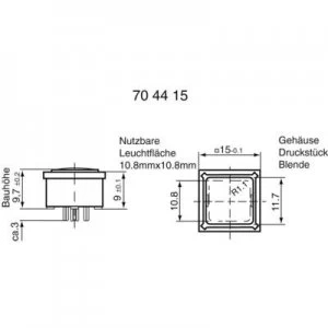 RAFI 3.14200.011 Pushbutton 42 V DCAC 0.1 A 1 x OffOn momentary