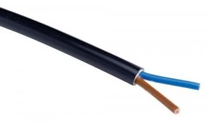 Zexum 2.5mm 2 Core Black Cable Flexible 3182Y - 1 Meter
