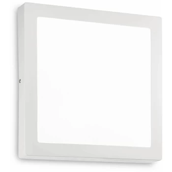 Ideal Lux Universal - LED 1 Light Indoor Square Large Flush Light White