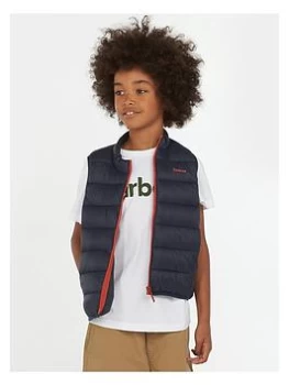 Barbour Boys Trawl Gilet - Navy/orange, Navy/Orange, Size Age: 6-7 Years