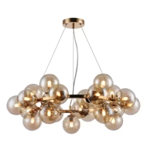 Dallas Ceiling Pendant Lamp Gold, 25 Light, G9