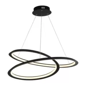 Searchlight Lighting - Searchlight Swirl LED Pendant Sand Black. Dimmable