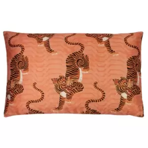 Furn Tibetan Tiger Cushion Cover (40cm x 60cm) (Coral)