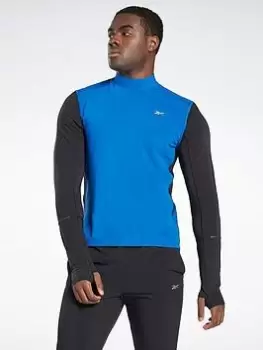 Reebok United By Fitness Long Sleeve Warming Long-sleeve Top, Blue, Size L, Men