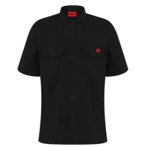 Hugo Elpy Relaxed Fit Short Sleeve Shirt - Black