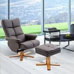 Homcom Adjustable Recliner Chair Brown