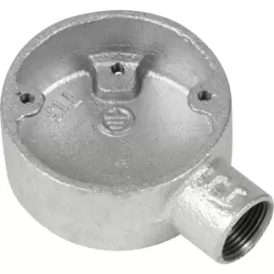 Deta Metal Conduit Terminal Box 20mm Galvanised in Silver